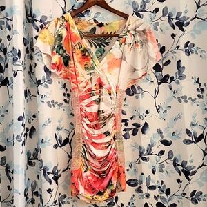 Lace side sexy dress